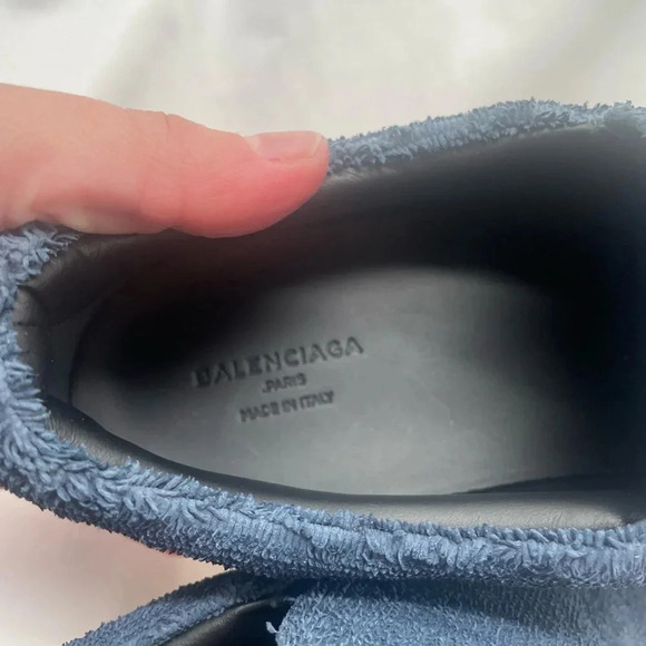Balenciaga Navy Blue Slip On Sneaker with Terry Cloth Upper Size 38‎ - Picture 9 of 12